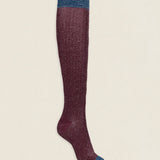 Calcetin purpurina caña alta PCA13 Vino