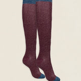 Calcetin purpurina caña alta PCA13 Vino