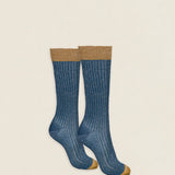 Calcetin P07 de purpurina Azul Petróleo