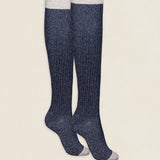 Calcetin purpurina caña alta PCA11 Azul Marino