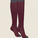 Calcetin purpurina Estrella caña larga PEL01 Vino - Gris