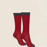 Calcetin P14 de purpurina Rojo