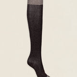 Calcetin purpurina caña alta PCA15 Chocolate