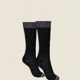 Calcetin purpurina caña corta PCCR06 rayas Carbone - Negro