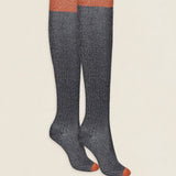 Calcetin purpurina caña alta PCA06 Gris