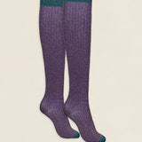 Calcetin purpurina caña alta PCA02 Viola