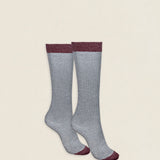 Calcetin P19 de purpurina Gris Claro