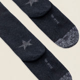 Calcetin purpurina Estrella caña larga PEL05 Negro - Gris