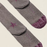 Calcetin purpurina Estrella caña larga PEL06 Tostado - Vino