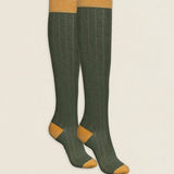 Calcetin caña alta L01 Verde militare - Giallo