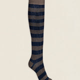 Calcetin caña alta R20 rayas Azul marino - Terra