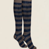 Calcetin caña alta R20 rayas Azul marino - Terra
