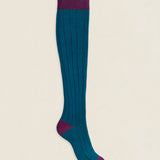 Calcetin caña alta L37 Azul meralda - Lombarda
