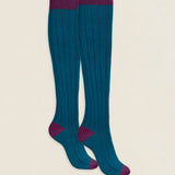 Calcetin caña alta L37 Azul meralda - Lombarda