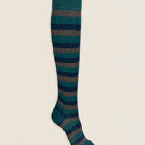 Calcetin caña alta R34 rayas Verde campo - Terra - Navy - Melange