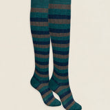 Calcetin caña alta R34 rayas Verde campo - Terra - Navy - Melange