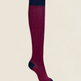 Calcetin caña alta L75 bicolor Lombarda - Azul marino