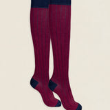 Calcetin caña alta L75 bicolor Lombarda - Azul marino