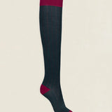 Calcetin caña alta L52 Verde oscuro - Vino The Nook Store