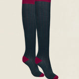 Calcetin caña alta L52 Verde oscuro - Vino The Nook Store