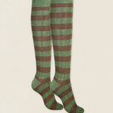 Calcetin R02 de caña alta verde militare-terra