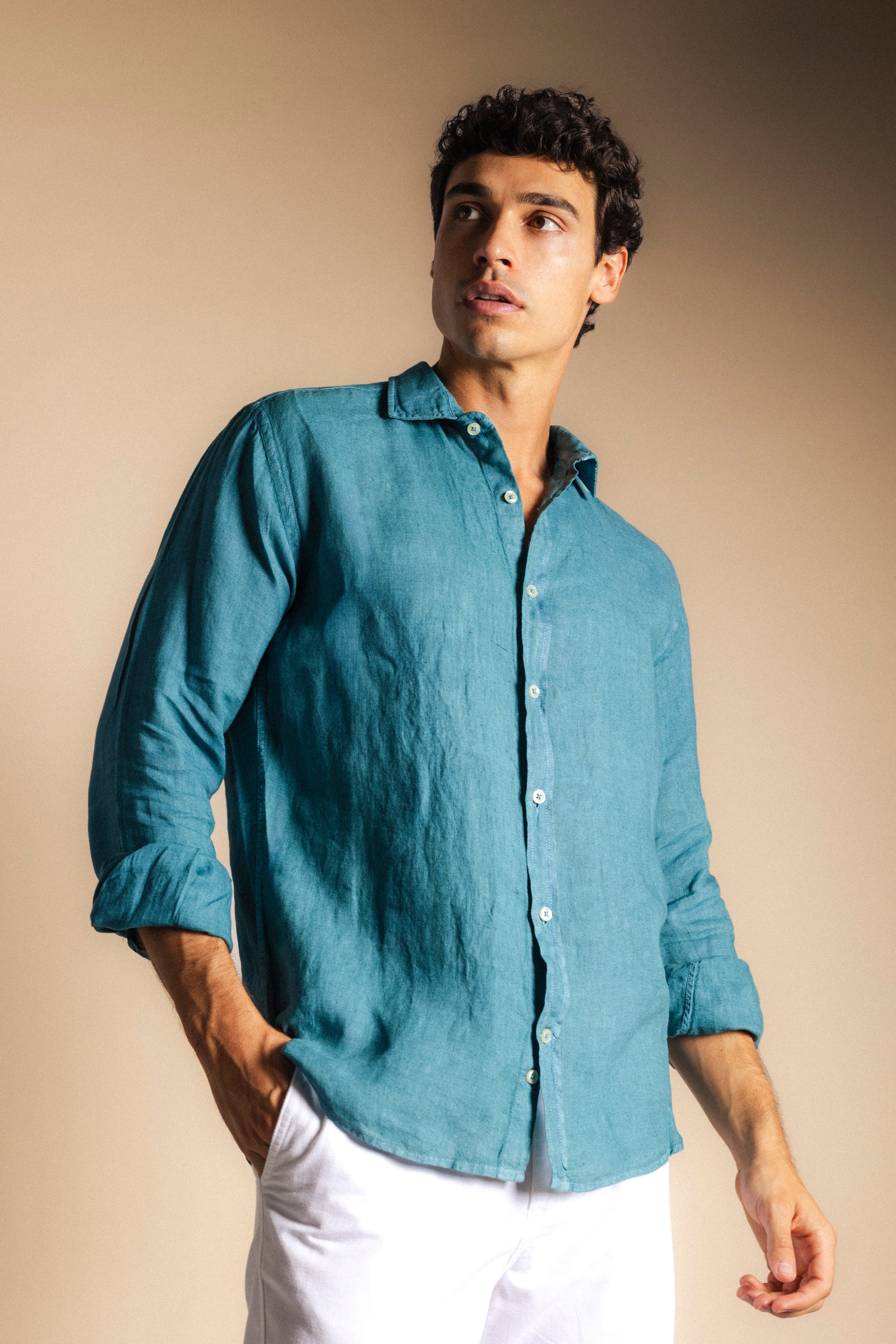 Camisa Lino Sin Bolsillos D11-The Nook Store