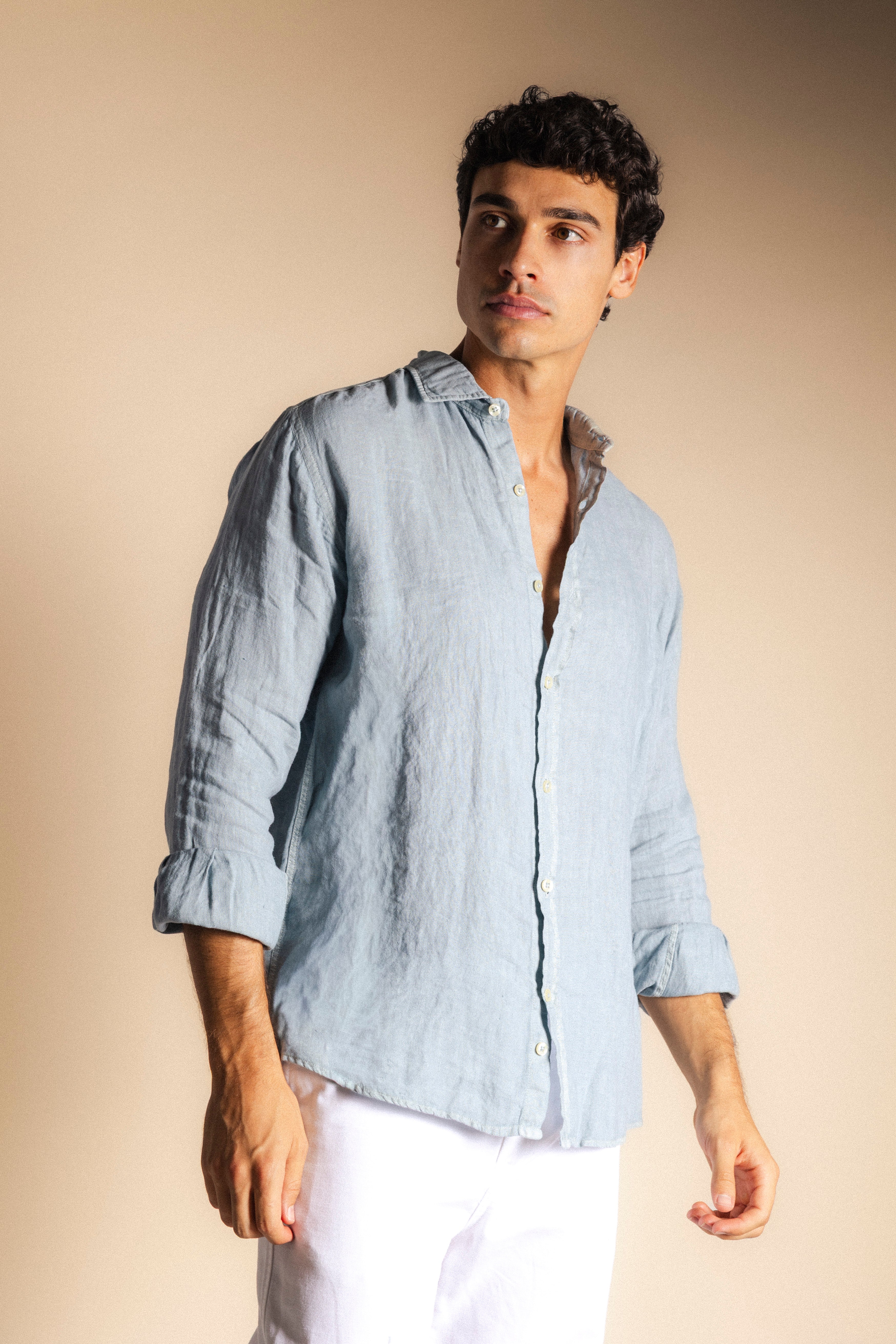 Camisa Lino Sin Bolsillos D42-The Nook Store