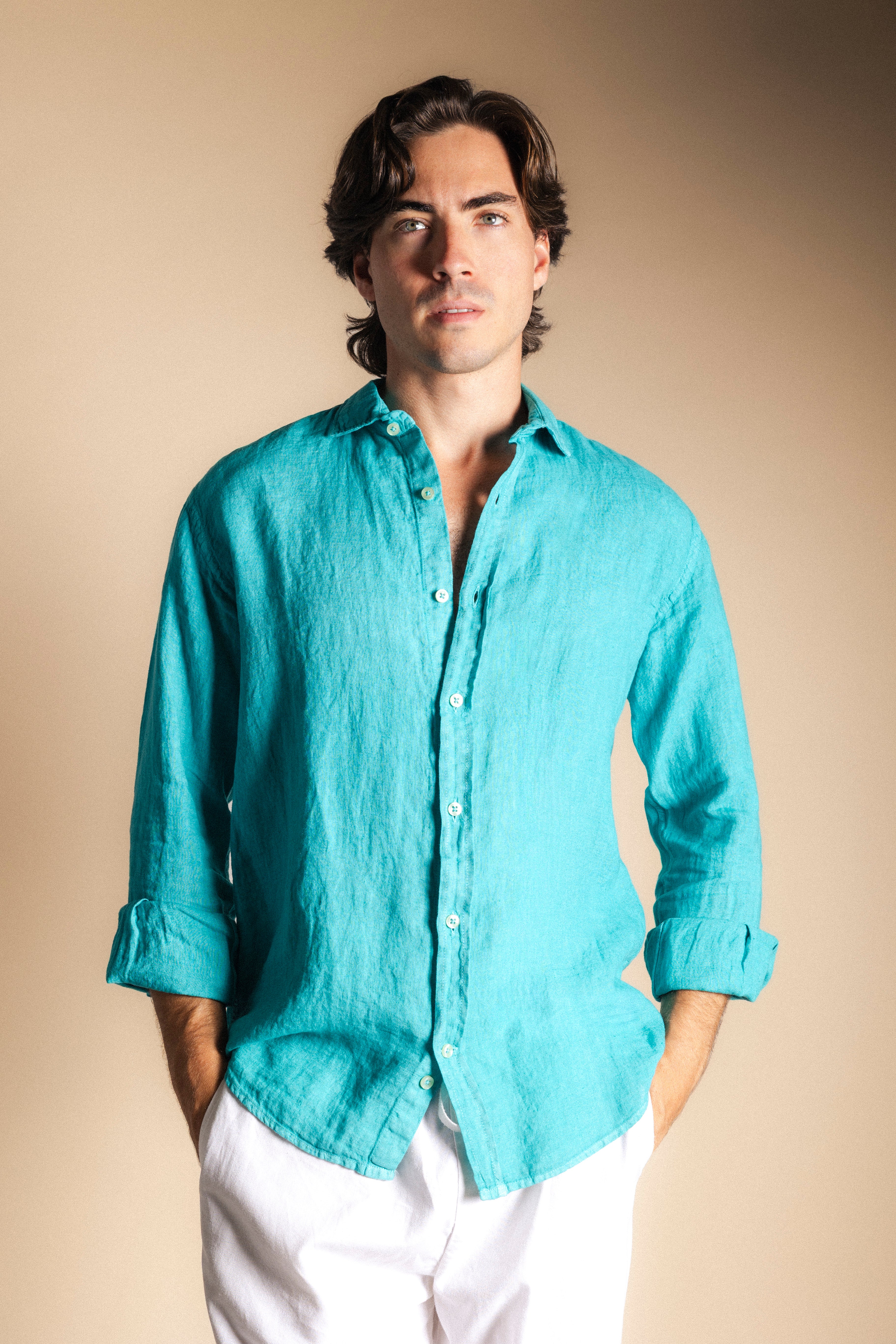 Camisa Lino Sin Bolsillos D10-The Nook Store