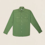 Camisa popelin Bolsillos Verde