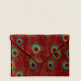 Cartera de Mano 26 Plumas Burdeos