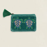 Monedero Terciopelo Tortoise Verde The Nook Store
