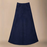 Falda Casilda Rayas Azules y Negras FAL15