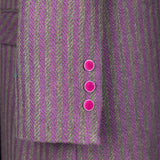 Abrigo Jimena Rayas Moradas y Verdes AB18