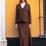 Mery Coat Khaki Green / Strawberry Stripes