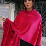Fuchsia Velvet Cape