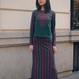 Falda Innika Verde y Morado