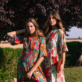 Vestido Sabrina Crudo Flores Colores Vest22-The Nook Store