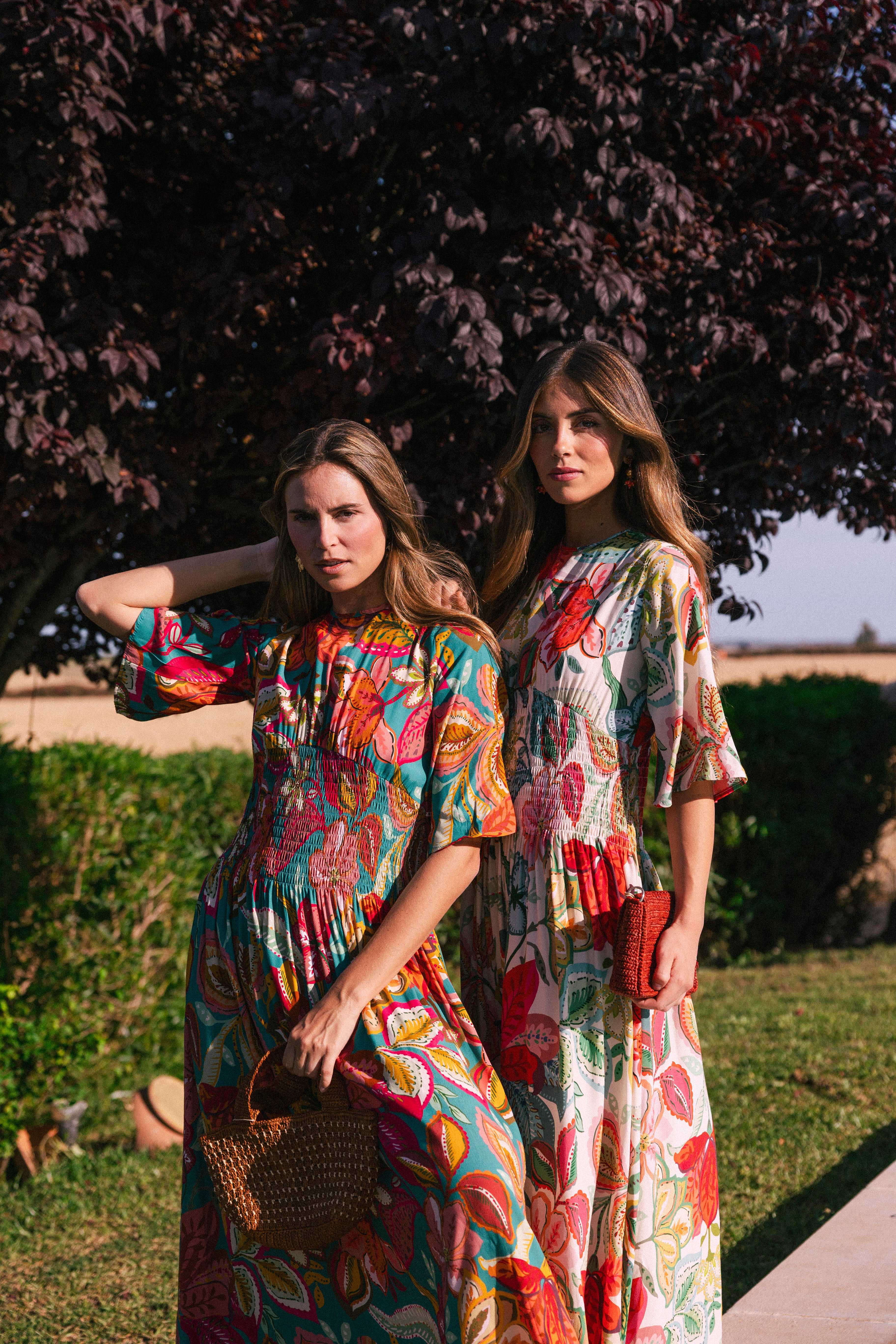Vestido Sabrina Crudo Flores Colores Vest22-The Nook Store