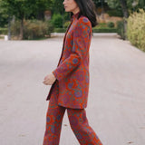 Pantalón Zoe Naranja Flores