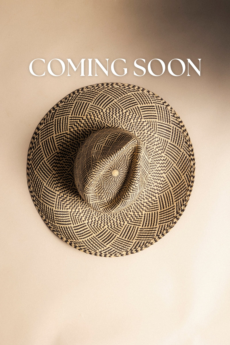 Sombrero Rafia Panamá Black/Natural-The Nook Store