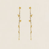 Pendientes Cadena Estrellas y Lunas PEN161