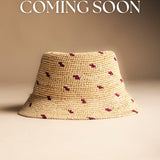 Sombrero Rafia Lena Natural/Sangria-The Nook Store
