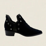 Botas Mer Tacón Bajo Ante Negro The Nook Store