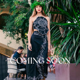 Conjunto Caetana Palmeras Negro/Crudo
