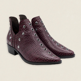 Botas Mer Tacón Bajo Coco Burdeos