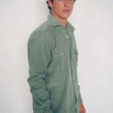 Logo Shirt Microcorduroy 100% 2 pockets LO26