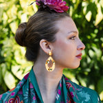 Pendientes PEN34 Drop flowers stone The Nook Store