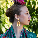 Pendientes PEN34 Drop flowers stone The Nook Store