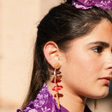 Pendientes Tassara Purple, Burgundy and Pink PEN91-The Nook Store