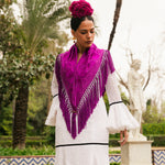Mantón Carmuca Liso Púrpura M473-The Nook Store